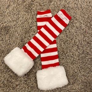 Christmas Faux Fur Leg Warmers